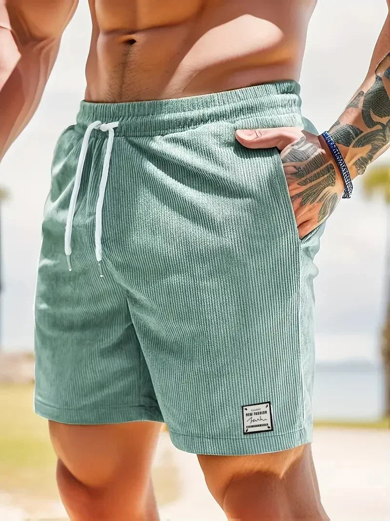 CORDUROY-ZUGSCHNORRSHORTS FÜR HERREN