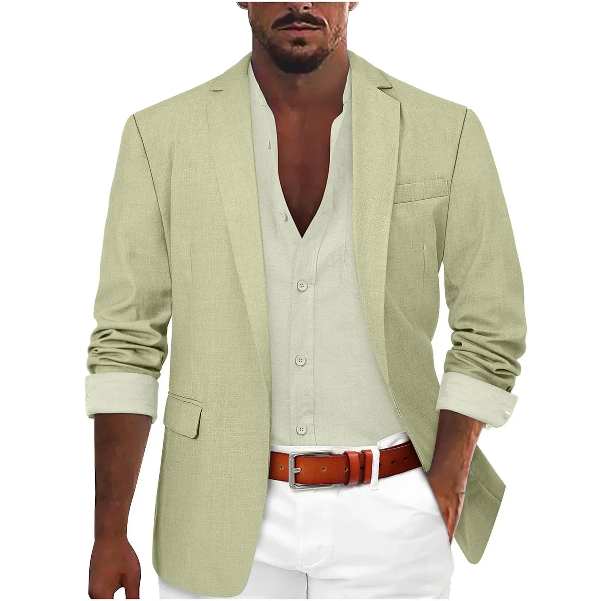 LEICHTER LEINEN-BLAZER FÜR HERREN