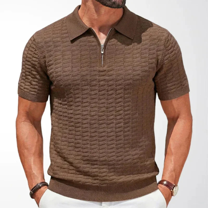 MODERNES ZIP-POLOSHIRT FÜR HERREN
