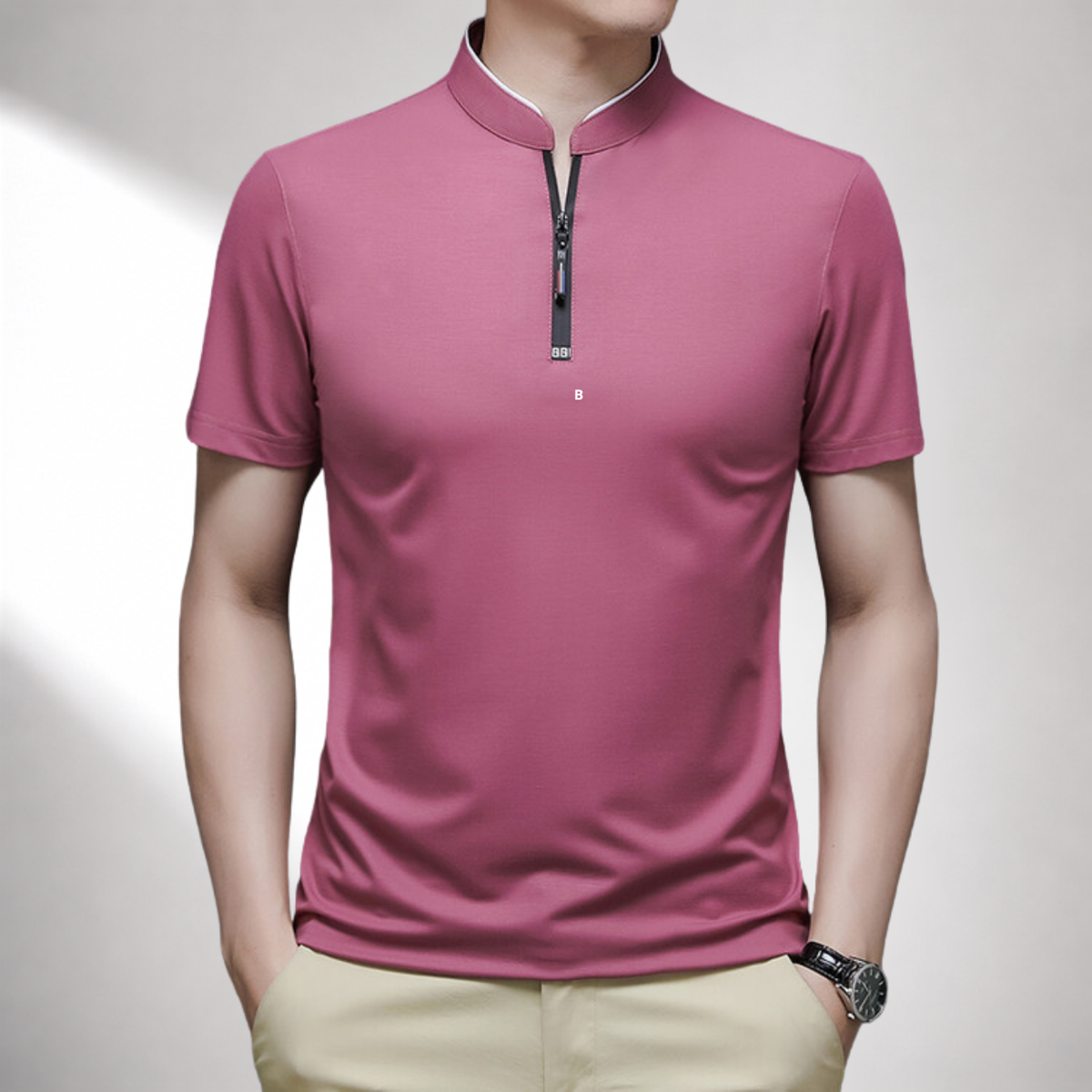 VEREINSHIRT MIT VIERTEL-ZIP FÜR HERREN