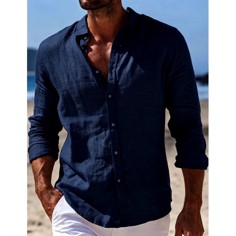 LEINENMIX POLOSHIRT FÜR HERREN