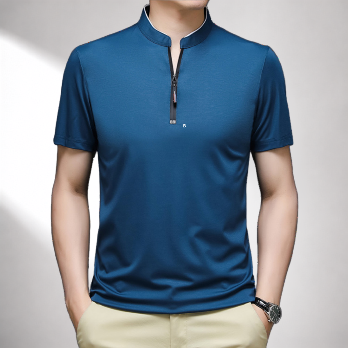 VEREINSHIRT MIT VIERTEL-ZIP FÜR HERREN