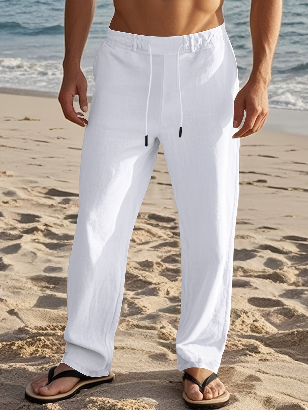 EINFACHE LEINENHOSE FÜR HERREN