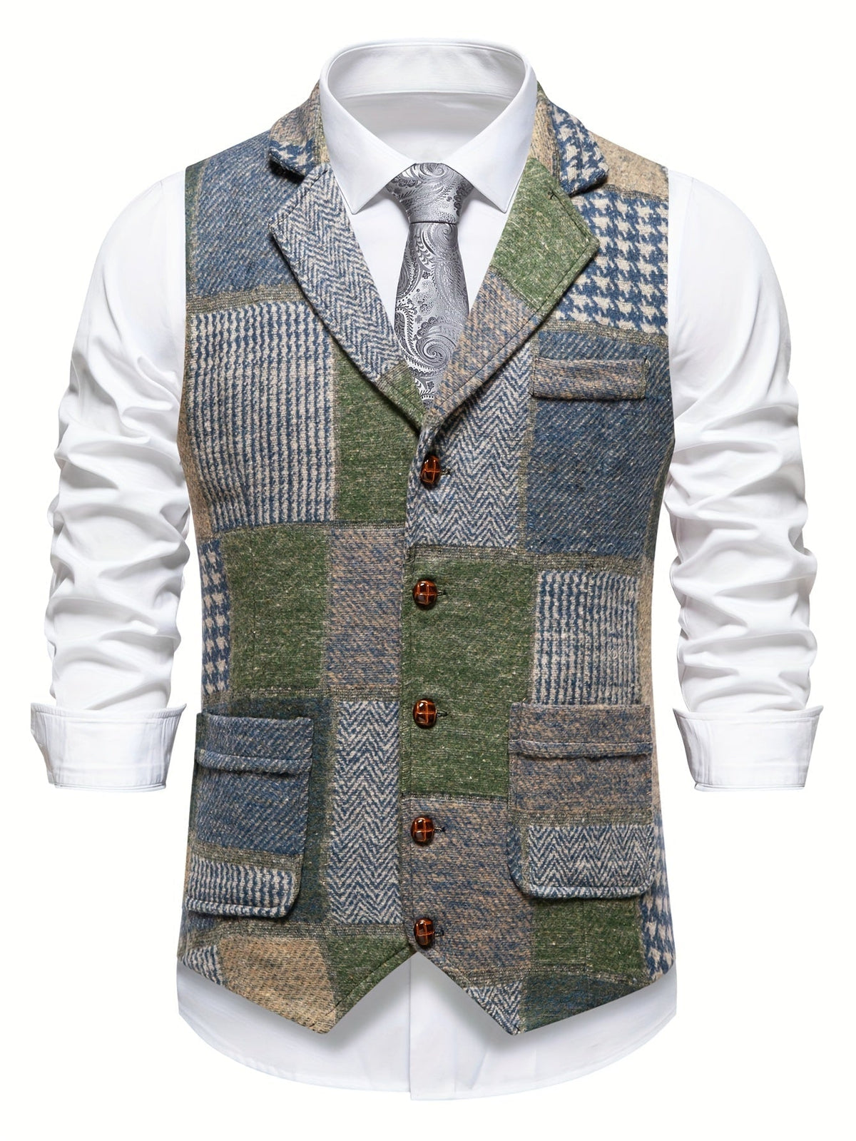 FORMELLE TWEED-WESTE FÜR HERREN