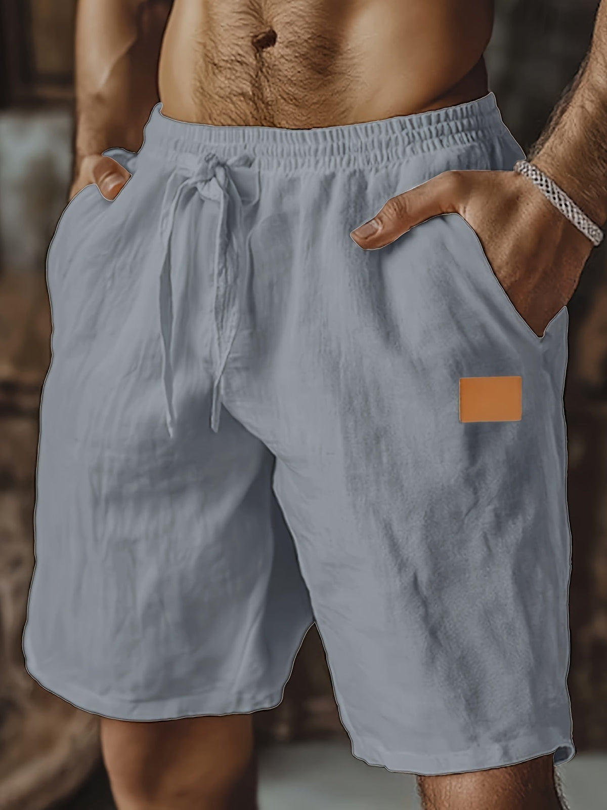 GEWEBTE LEINENSHORTS FÜR MÄNNER