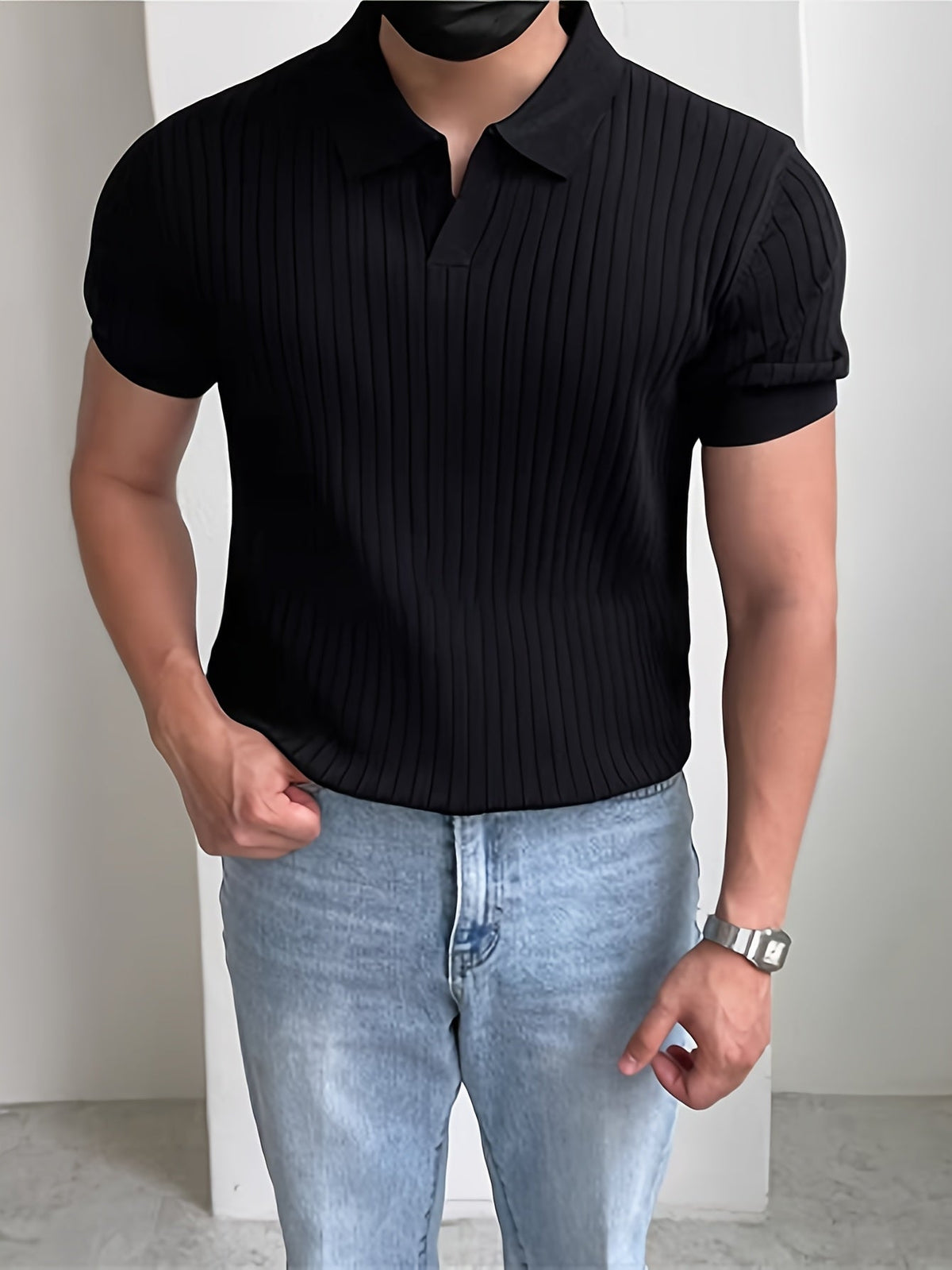VISKOSE STRICK POLO FÜR HERREN