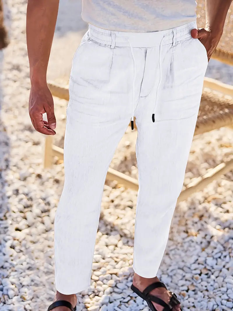LOCKERE LEINENHOSE FÜR MÄNNER