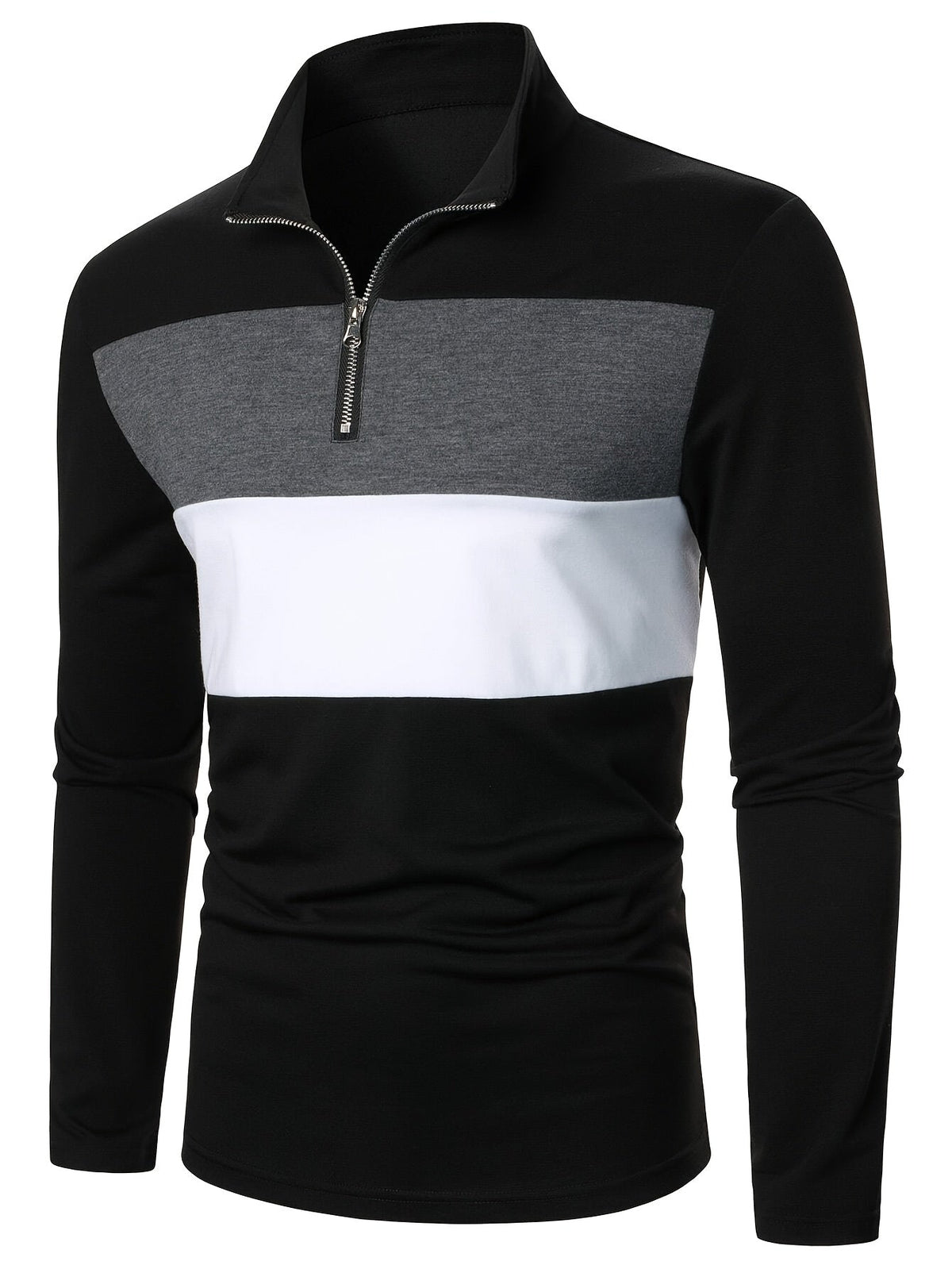 FARBBLOCK ZIP-HEMD FÜR HERREN