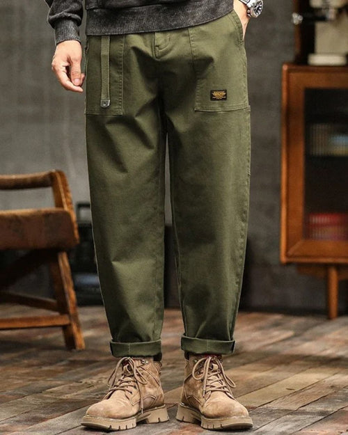 BAUMWOLL-CARGOHOSE FÜR MÄNNER