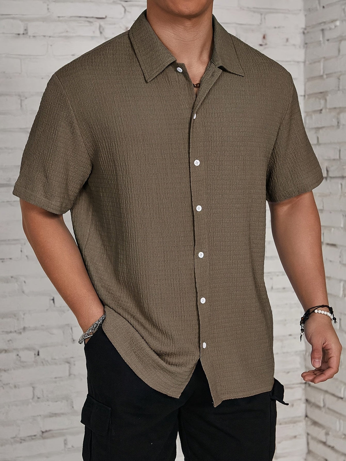 BUTTON FRONT SHIRT FÜR HERREN