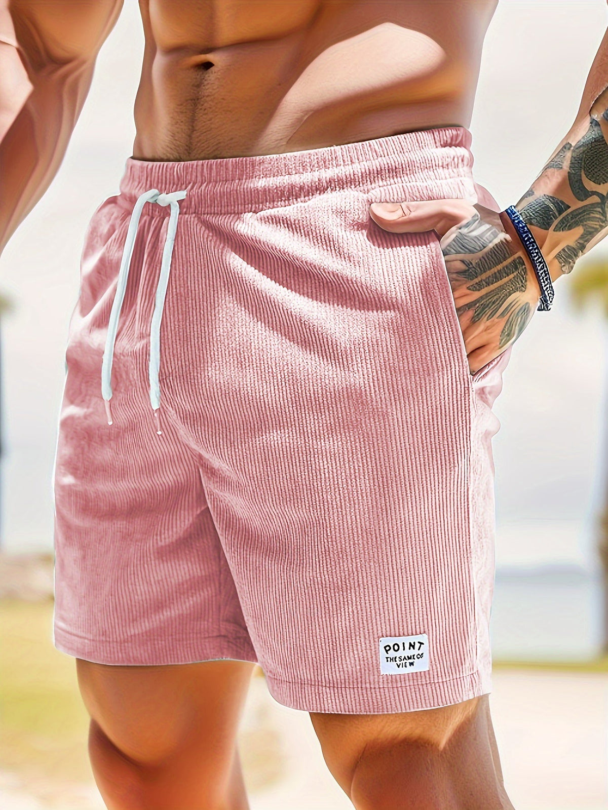 SCHLANKE ZUGBAND-KURZHOSE FÜR HERREN