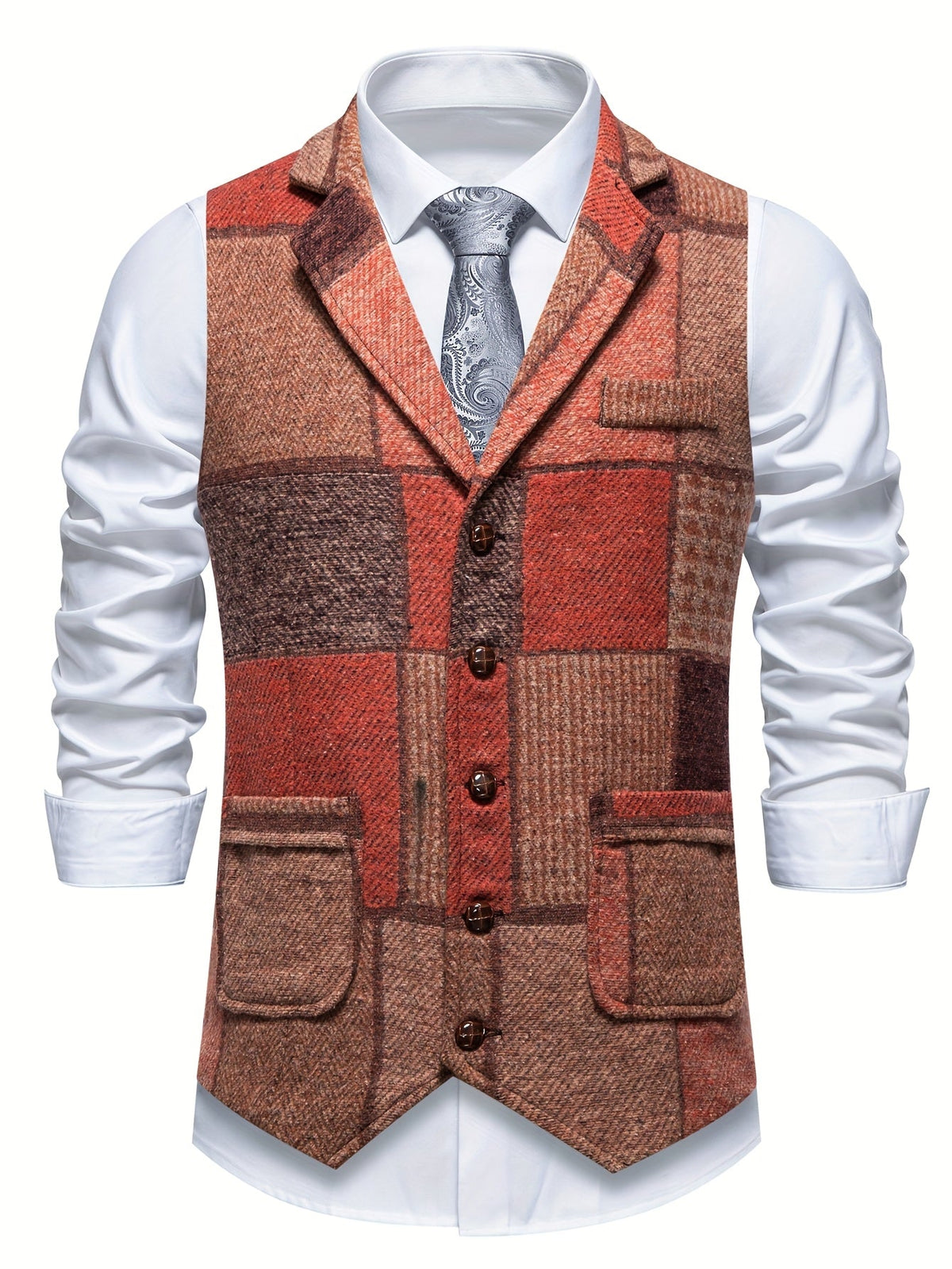 FORMELLE TWEED-WESTE FÜR HERREN