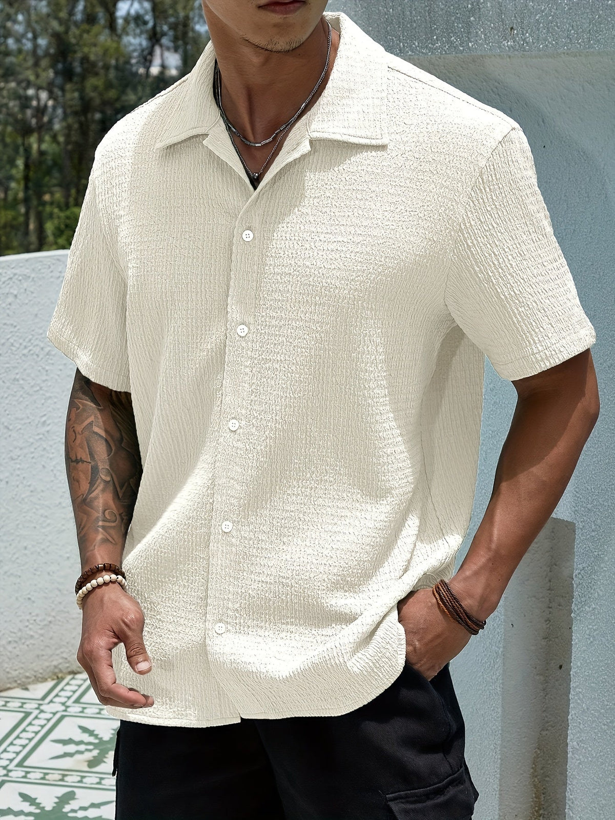 BUTTON FRONT SHIRT FÜR HERREN