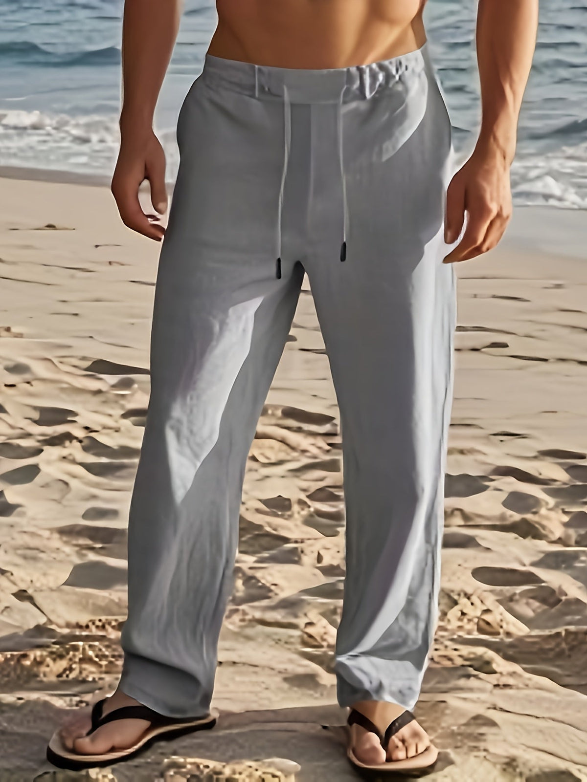 EINFACHE LEINENHOSE FÜR HERREN