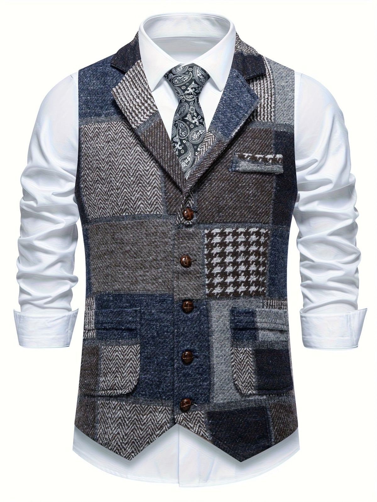 FORMELLE TWEED-WESTE FÜR HERREN