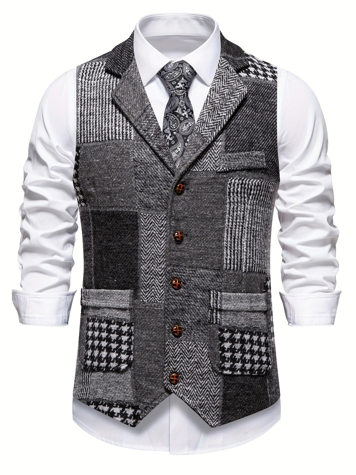FORMELLE TWEED-WESTE FÜR HERREN