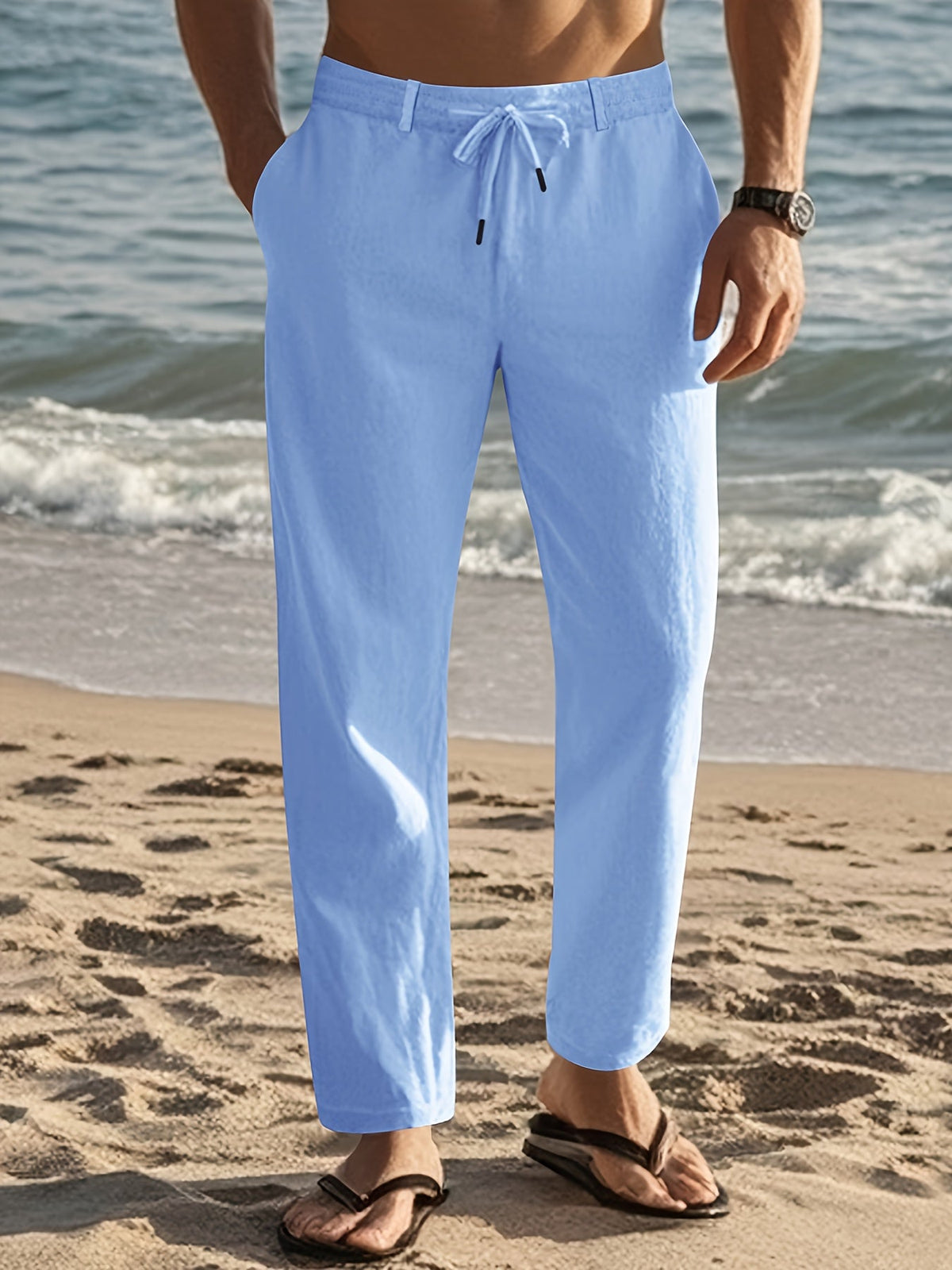 EINFACHE LEINENHOSE FÜR HERREN