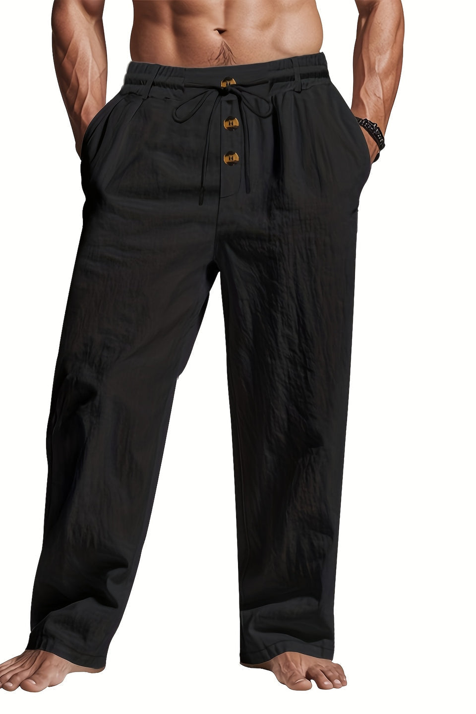 LOCKERE LEINENHOSE FÜR HERREN
