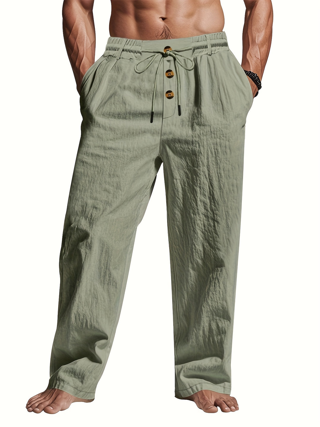 LOCKERE LEINENHOSE FÜR HERREN