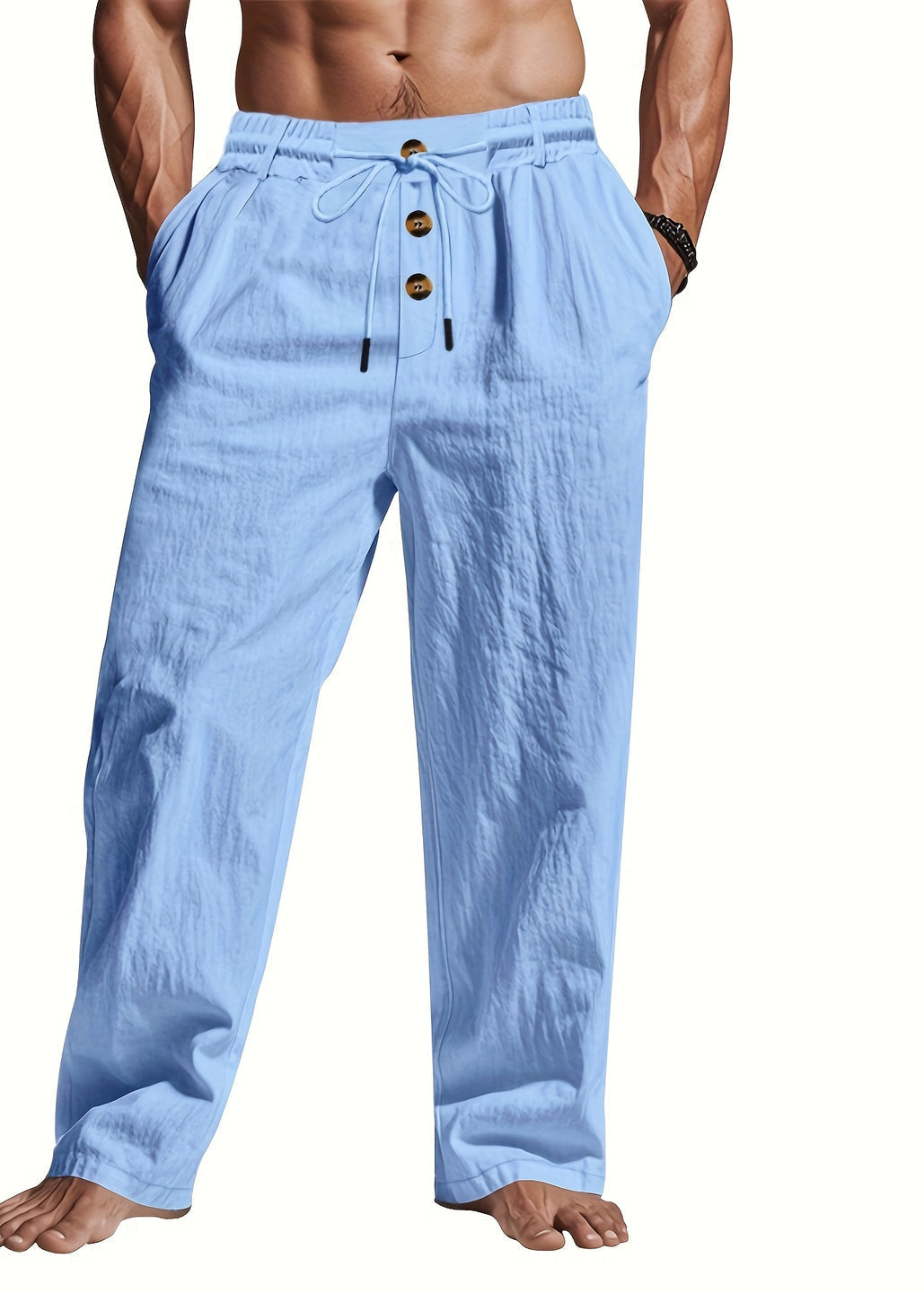 LOCKERE LEINENHOSE FÜR HERREN