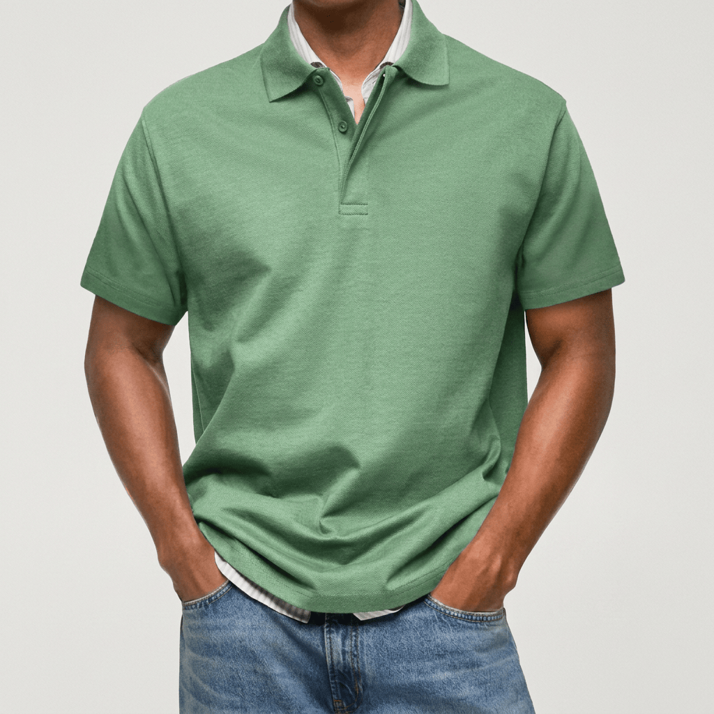 TEXTURIERTES STRICK-POLOSHIRT FÜR HERREN