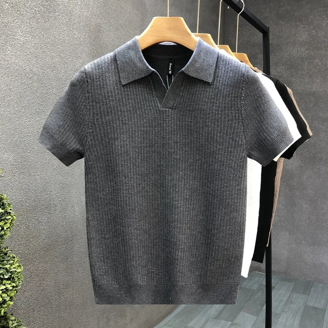 STRICKPOLOSHIRT FÜR HERREN