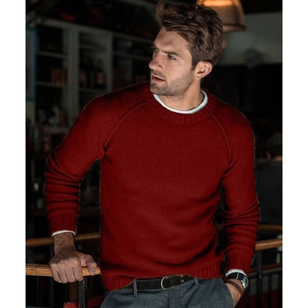 Men's Crew Neck Jumper for Layering