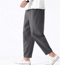 Men's Cropped Drawstring Loose Fit Trousers