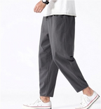 Men's Cropped Drawstring Loose Fit Trousers