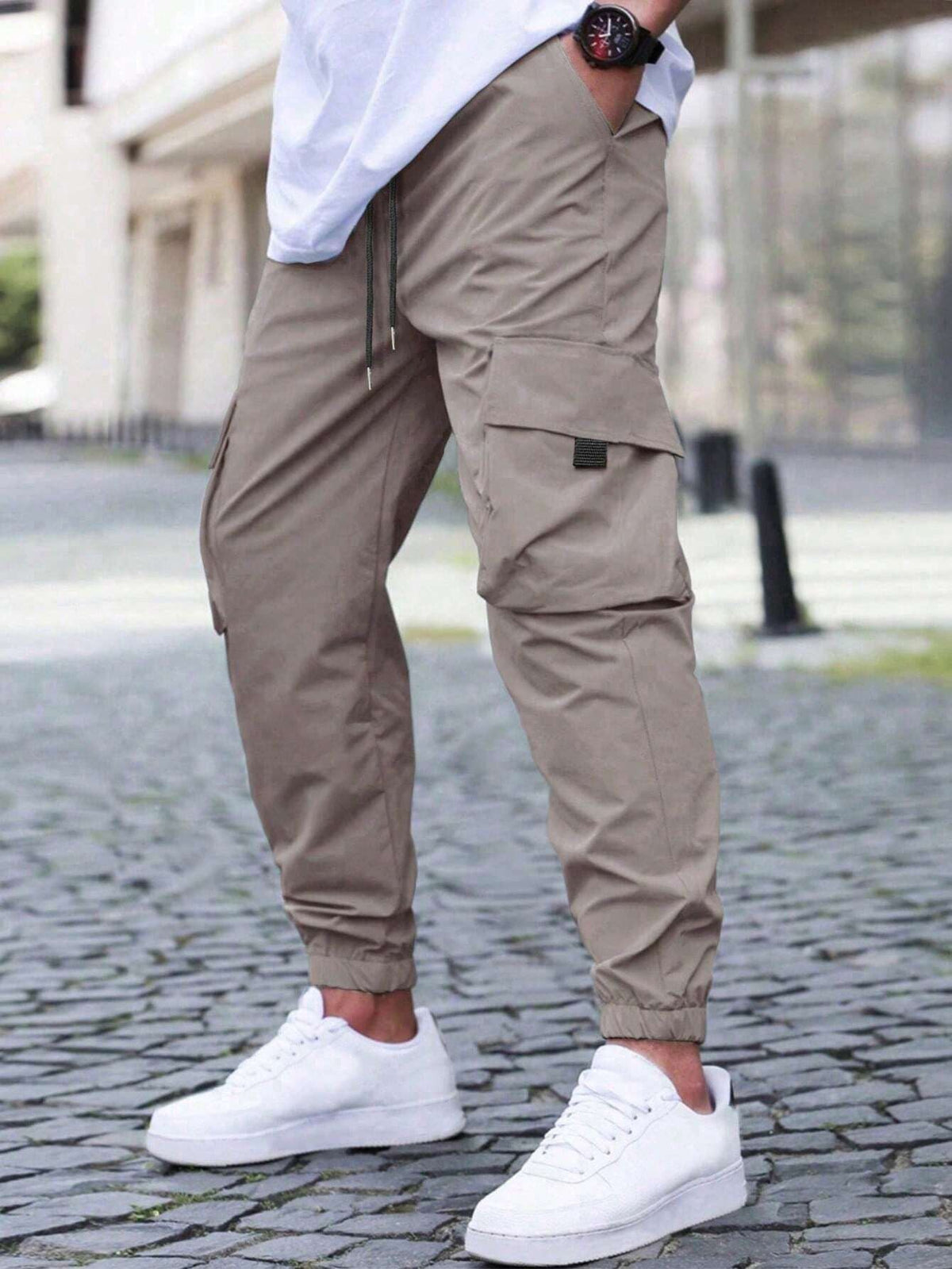 Men's Cuffed Cargo Jogger Trousers