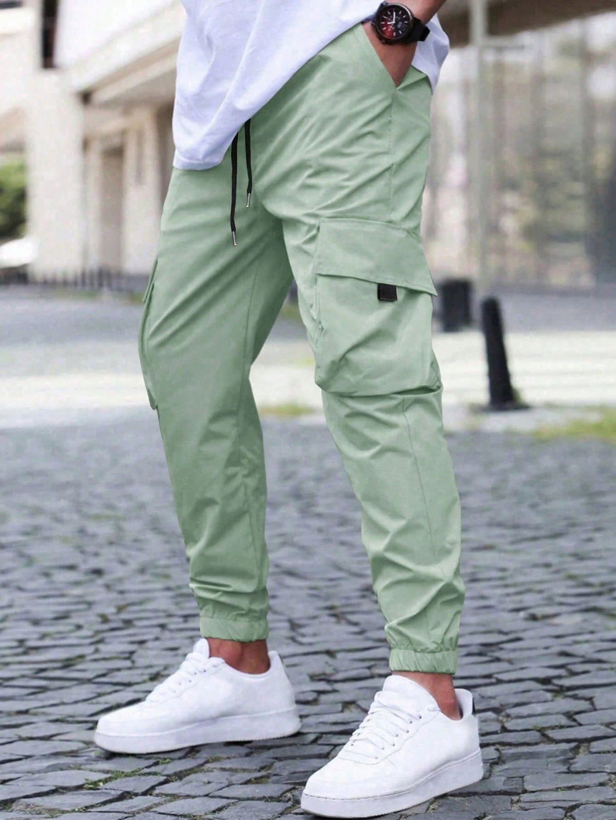 Men's Cuffed Cargo Jogger Trousers