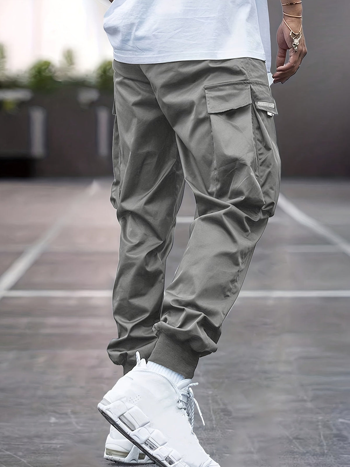 Men's Drawstring Cargo Trousers for Everyday Wear