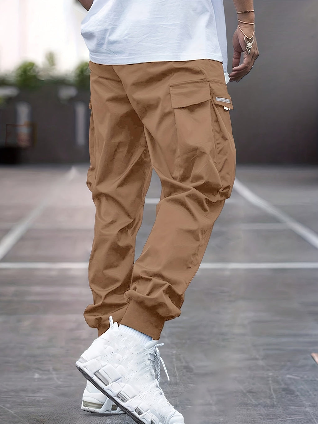 Men's Drawstring Cargo Trousers for Everyday Wear