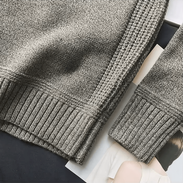 Men's Elbow Patch Crew Neck Jumper