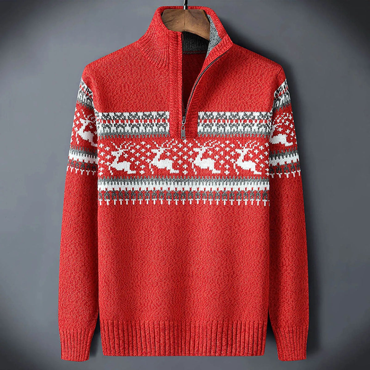 Men's Fair Isle Quarter Zip Jumper