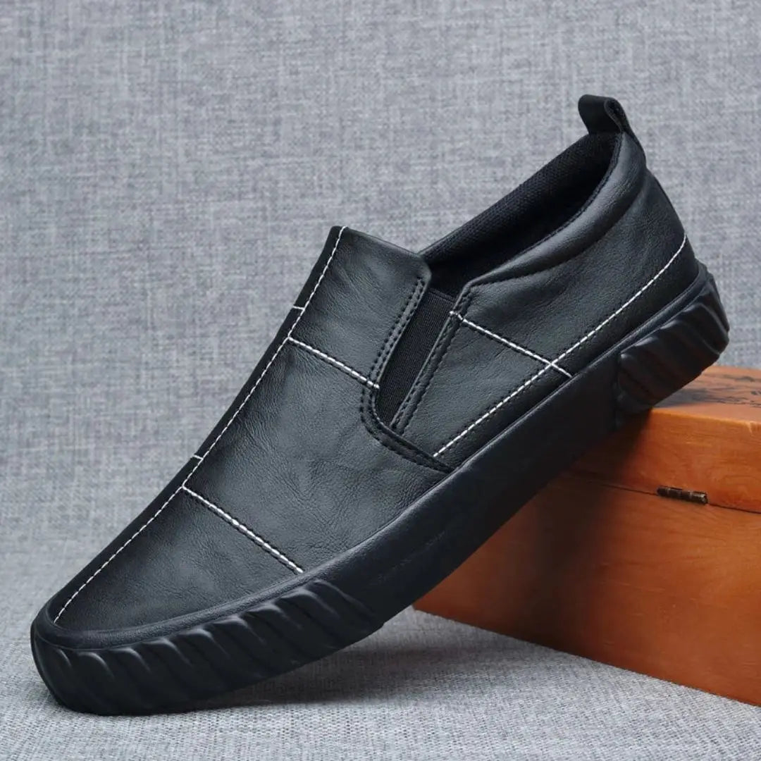 Men's Faux Leather Elasticated Slip On Loafers