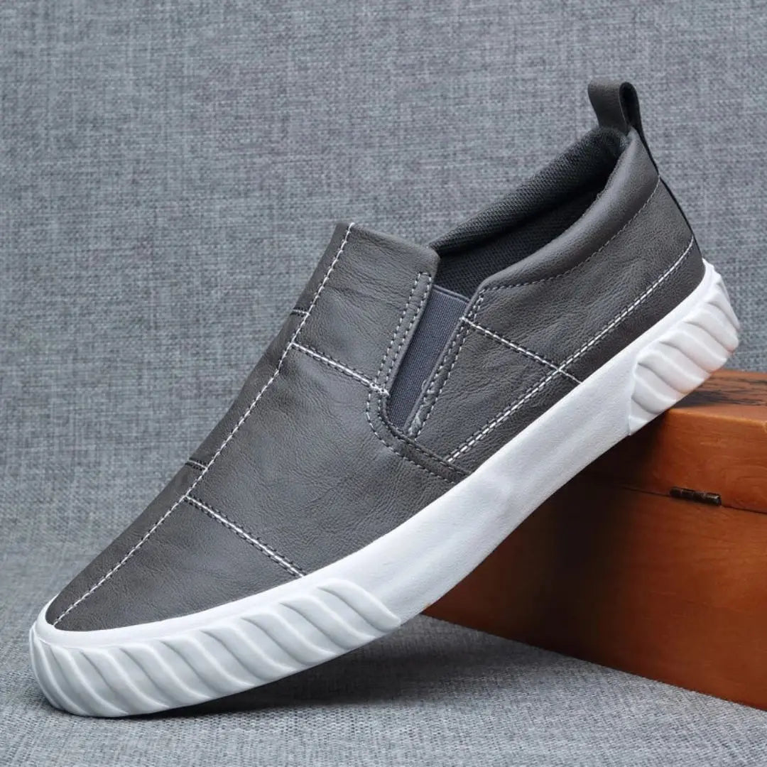 Men's Faux Leather Elasticated Slip On Loafers