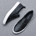 Men's Faux Leather Elasticated Slip On Loafers
