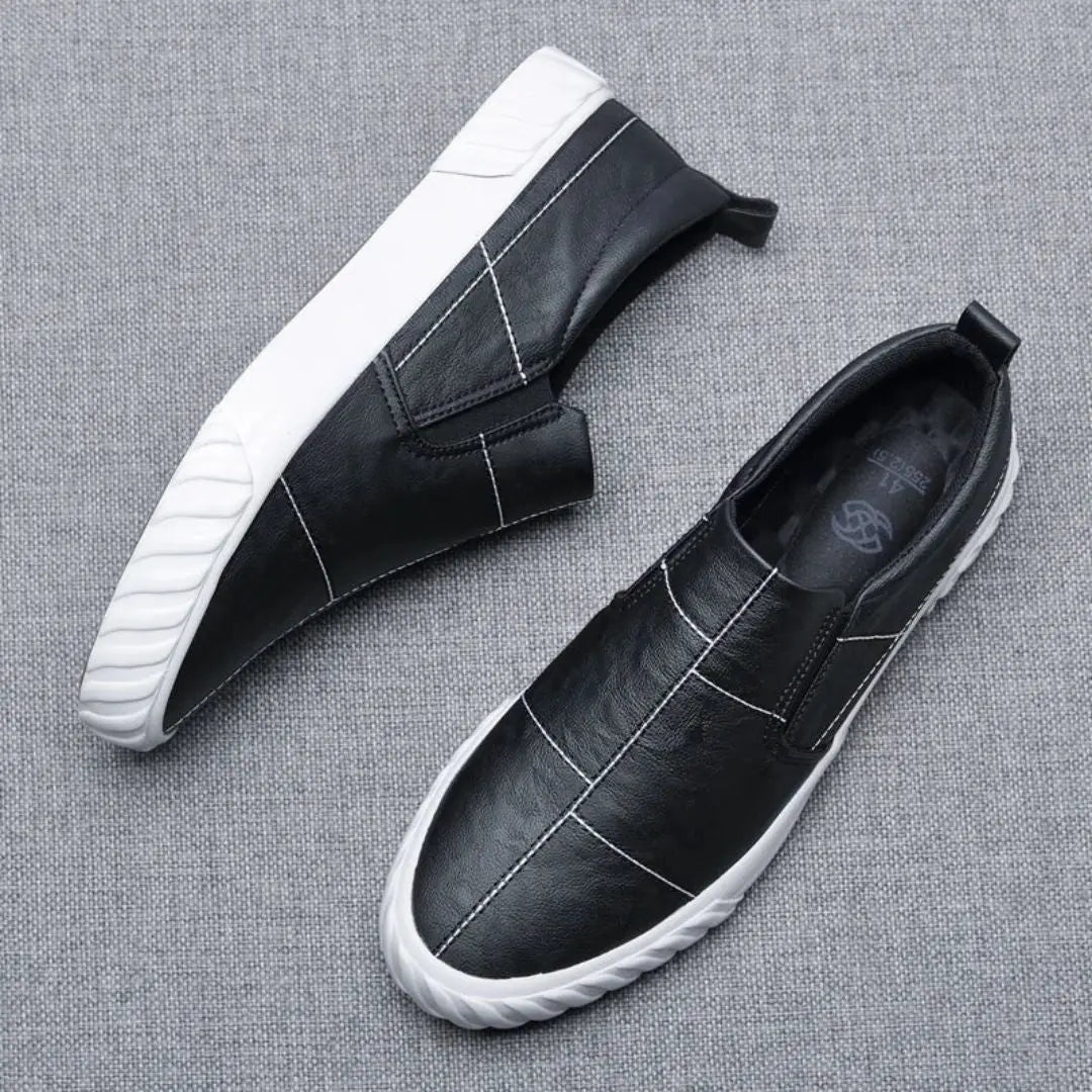 Men's Faux Leather Elasticated Slip On Loafers