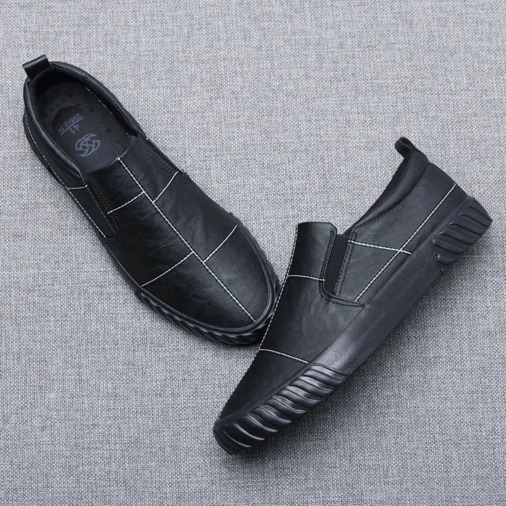 Men's Faux Leather Elasticated Slip On Loafers