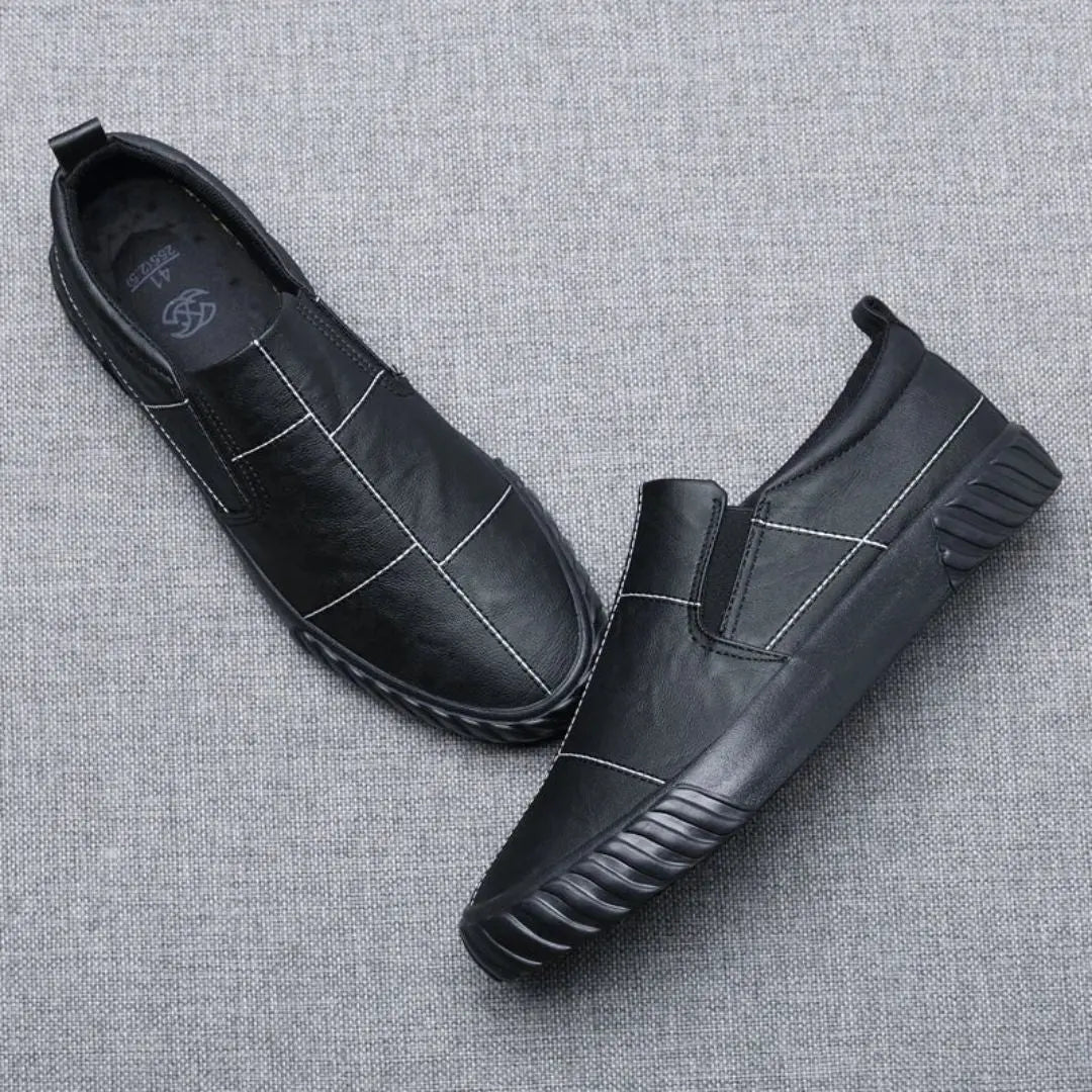Men's Faux Leather Elasticated Slip On Loafers