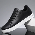 Men's Faux Leather Low Top Trainers
