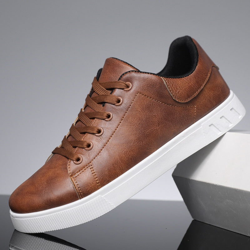 Men's Faux Leather Padded Smart Casual Trainers