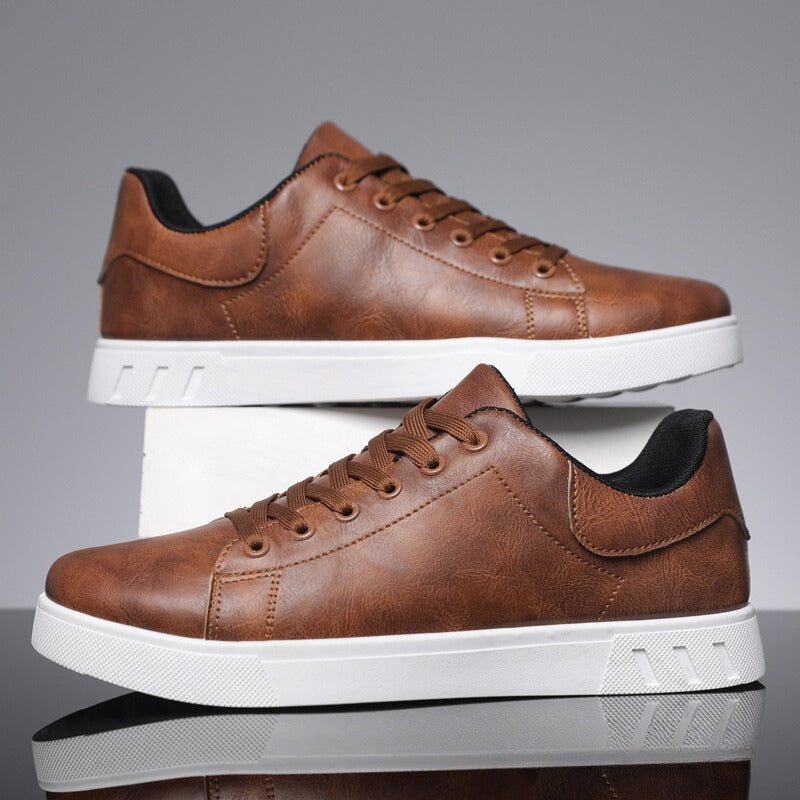 Men's Faux Leather Padded Smart Casual Trainers