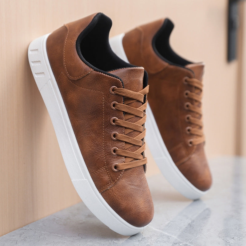Men's Faux Leather Padded Smart Casual Trainers