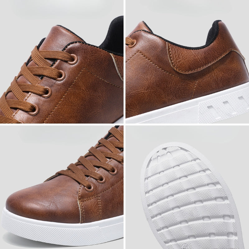 Men's Faux Leather Padded Smart Casual Trainers
