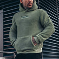 Men's Fleece Lined Hooded Relaxed Fit Jumper