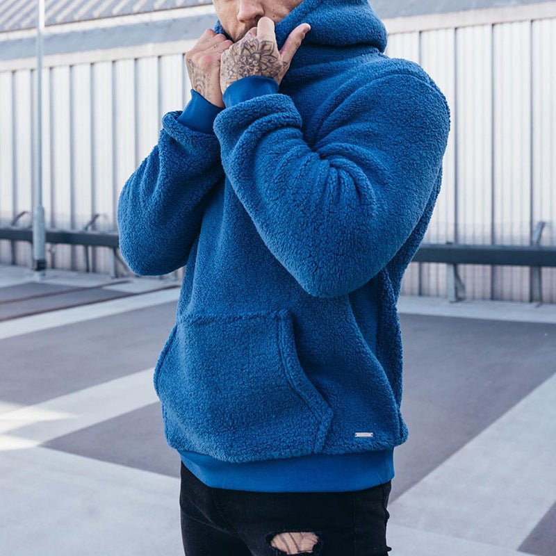 Men's Fleece Lined Hooded Relaxed Fit Jumper