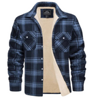Men's Fleece Lined Plaid Shirt Jacket