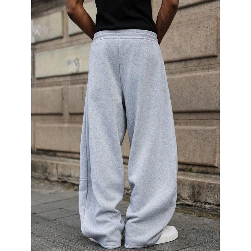 Men's Fleece Lined Wide Leg Drawstring Joggers